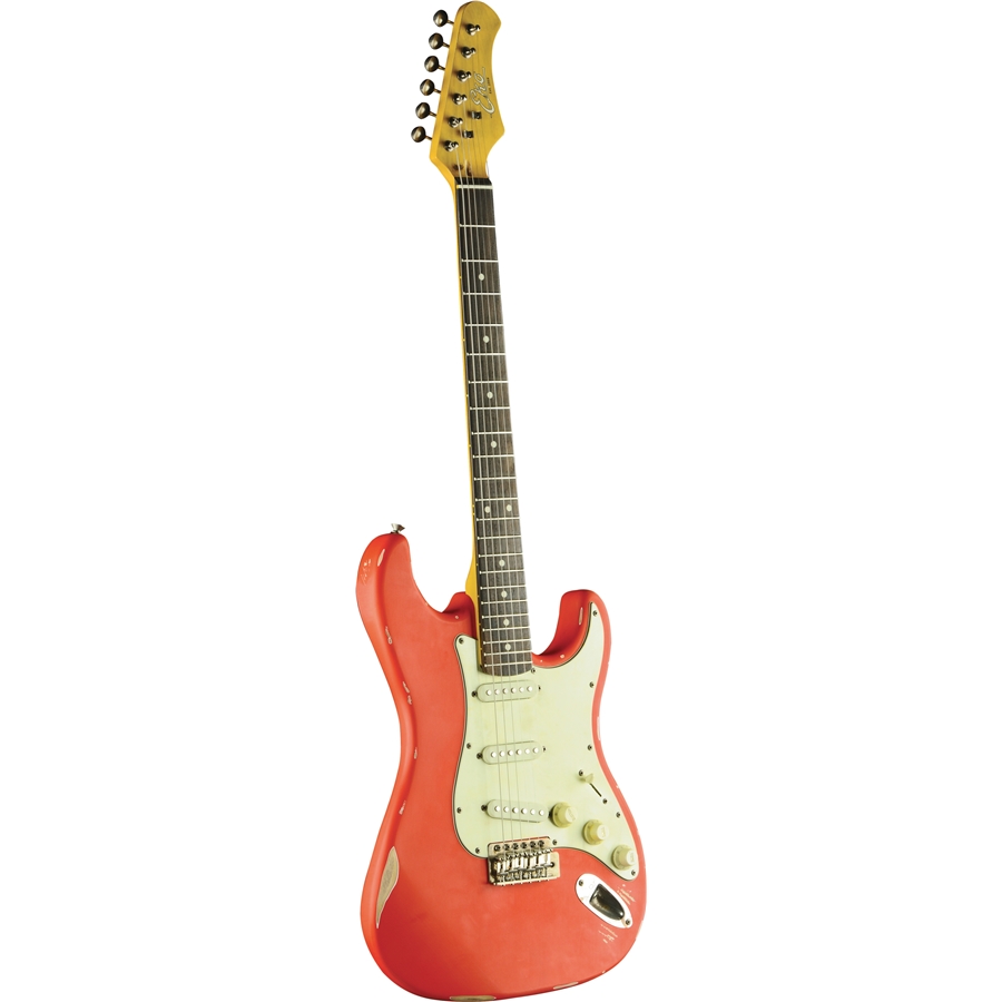 Eko Guitars - S-300 Relic Fiesta Red