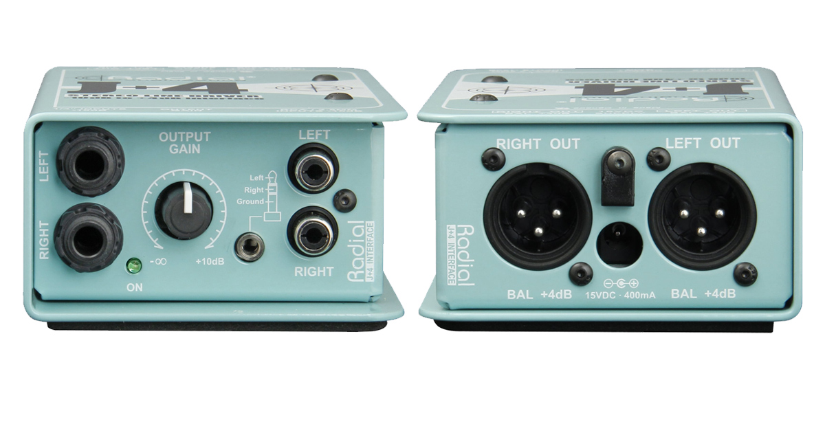 J+4 consente di amplificare segnali stereo fino ad ottenere un'uscita bilanciata a livello di linea di +4 dB, che può essere inviata su lunghe distanze senza perdita di segnale e collegata direttamente ad apparecchiature audio professionali come mixer o interfacce di registrazione. 