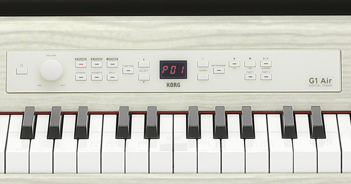 Su G1B-Air WHASH puoi usare i 32 suoni singolarmente, oppure sovrapporne 2 in Layer, o ancora suonare con la tastiera in Split (divisa) con due suoni diversi per zona. 