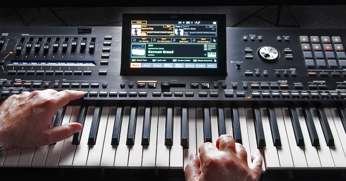 KORG Pa5X-61 possiede un completo pannello comandi che accede alla gestione in tempo reale degli Styles