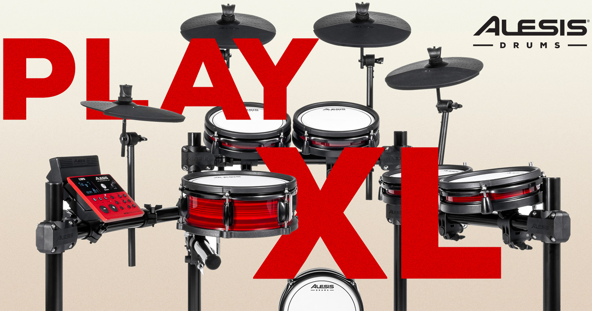 Alesis Nitro Pro XL amplia il numero di pad e piatti (6 pad, 4 piatti)