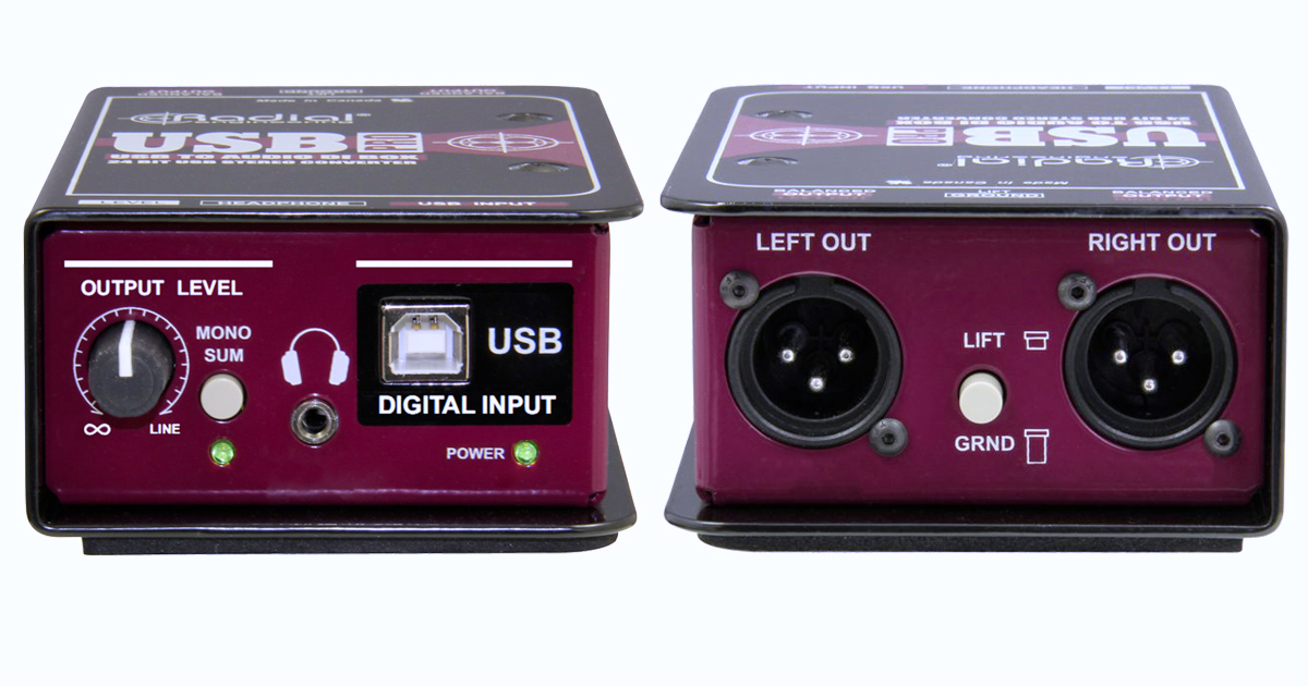 USB-Pro è il dispositivo più pratico e semolice da in grado di fornire una connessione audio d’alta qualità e priva di rumore tra un computer portatile e qualsiasi sistema d’amplificazione