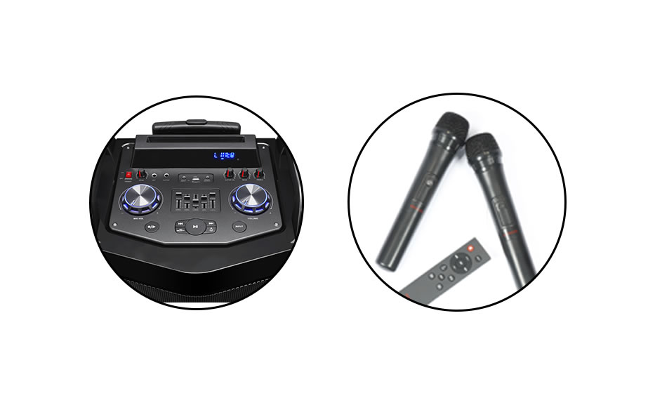 può essere collegato con personal computer, telefono cellulare, DVD, VCD, CD, LD, TV, MP3, radio, pianoforte elettronico e qualsiasi dispositivo dotato di uscita audio.
