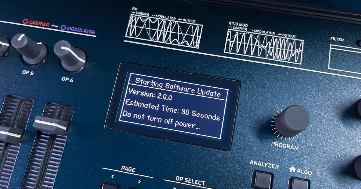 Nuovo Firmware 2.0 per Korg Opsix: 100 nuovi Preset, nuova modalità FX per gli operatori, MIDI Clock ottimizzato
