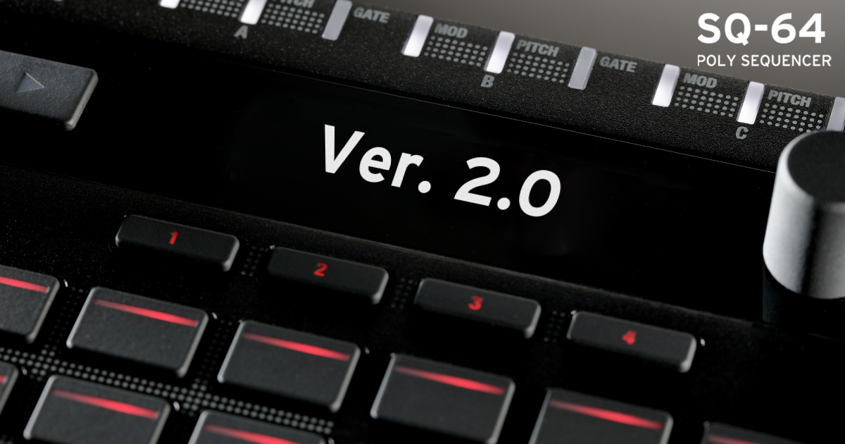 Aggiornamento firmware versione 2 per il sequencer hardware Korg SQ-64