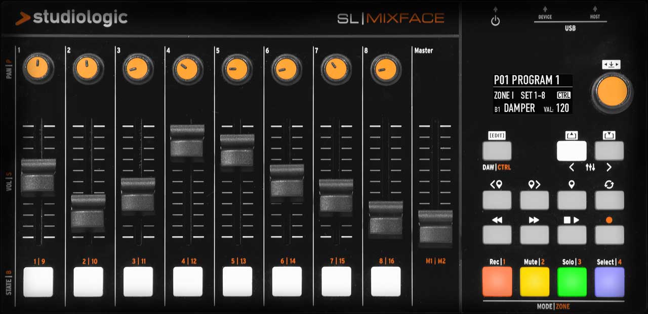 SL MIXFACE si adatta perfettamente alle Master Keyboard della serie SL, espandendo ulteriormente le loro già avanzate capacità;
