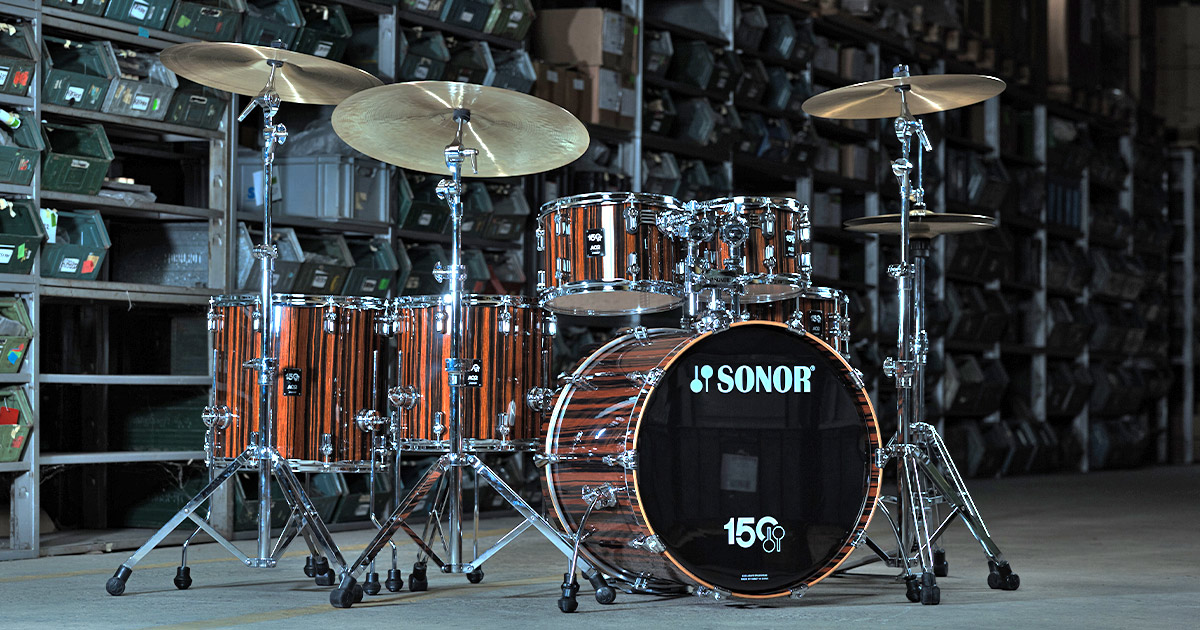 Batteria acustica Sonor AQ2 edizione limitata per il 150esimo anniversario