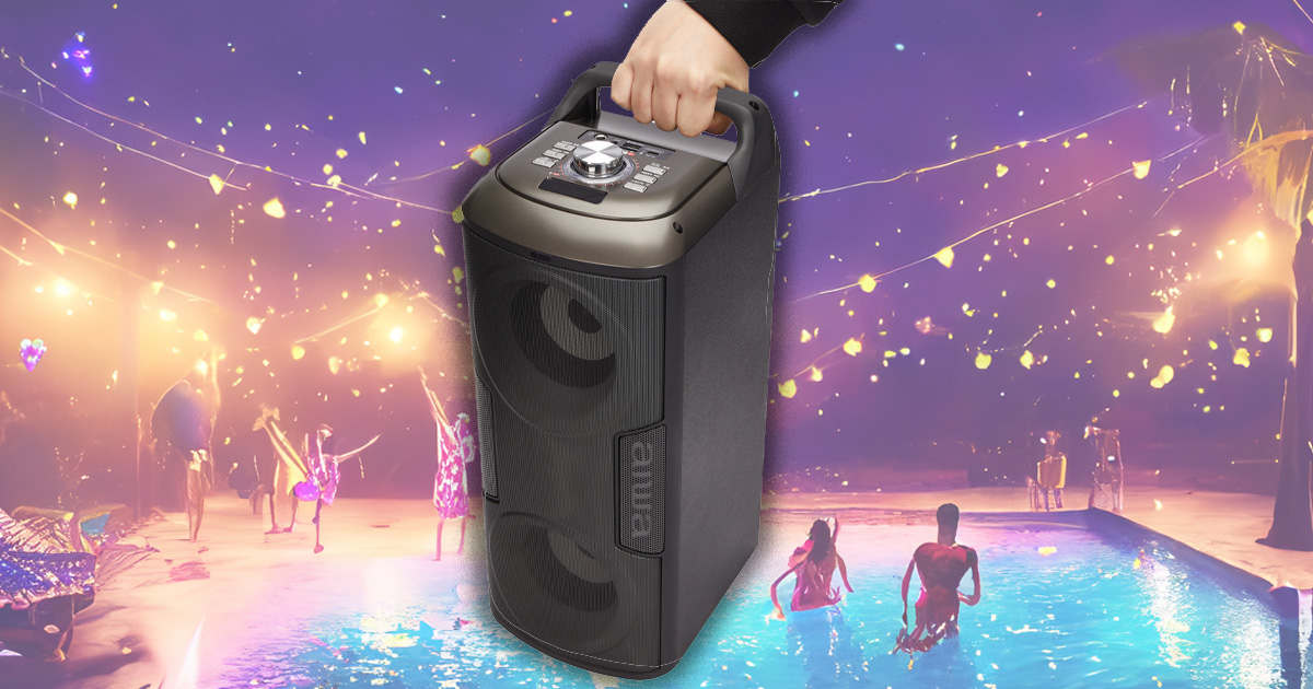 AIWA KBTUS-100 è il diffusore ideale per animare ogni festa, combinando un suono potente e profondo, un design curato e un’illuminazione d’atmosfera. Dotato di due altoparlanti da 4" con tecnologia HYPERBASS, offre una resa sonora energica e dinamica, capace di valorizzare ogni genere musicale, dai bassi più intensi agli acuti più cristallini.
