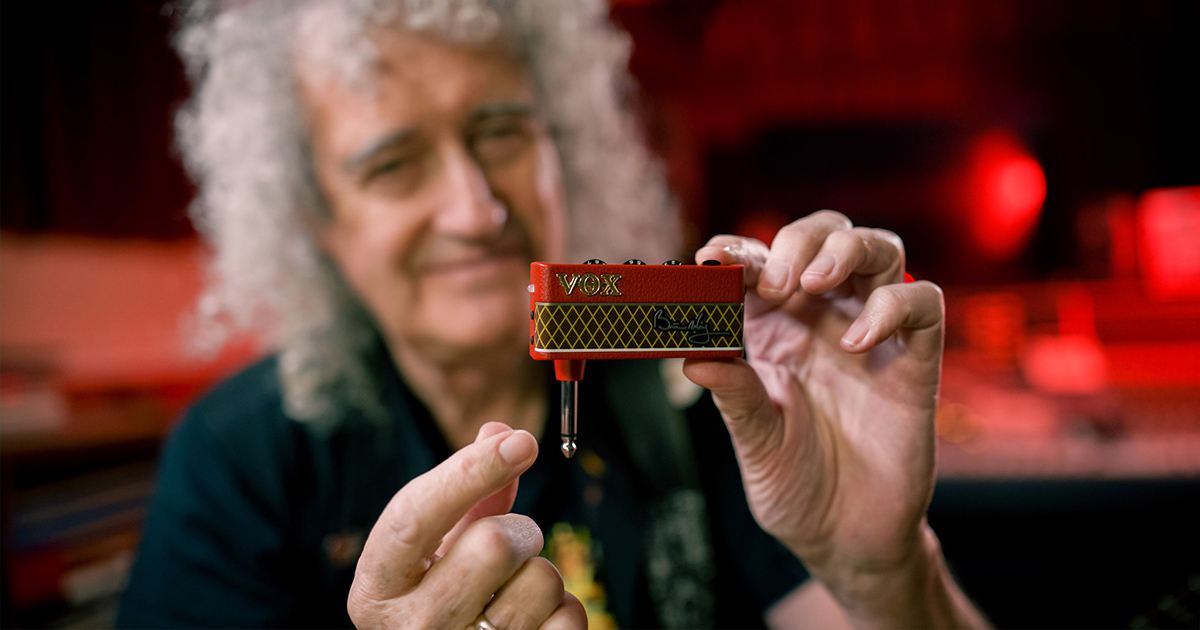 Il mini amplificatore a batterie per chitarra elettrica Amplug Brian May Signature di Vox.