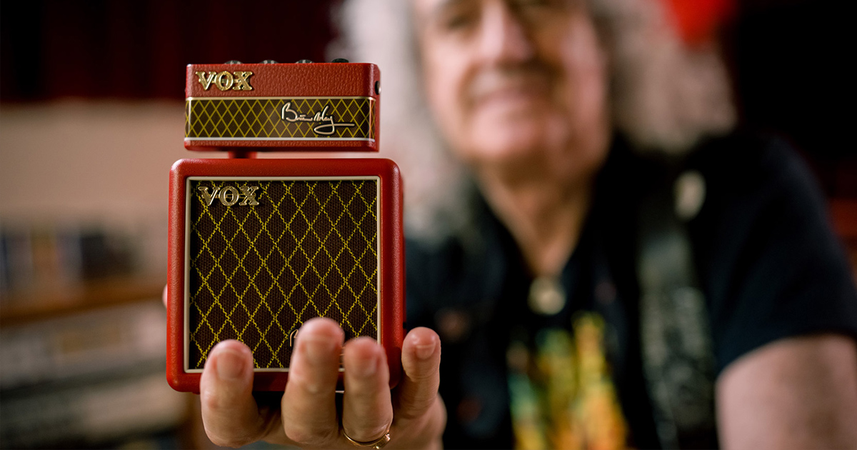 Il mini amplificatore cuffie a batterie per chitarra elettrica Amplug Brian May Signature di Vox