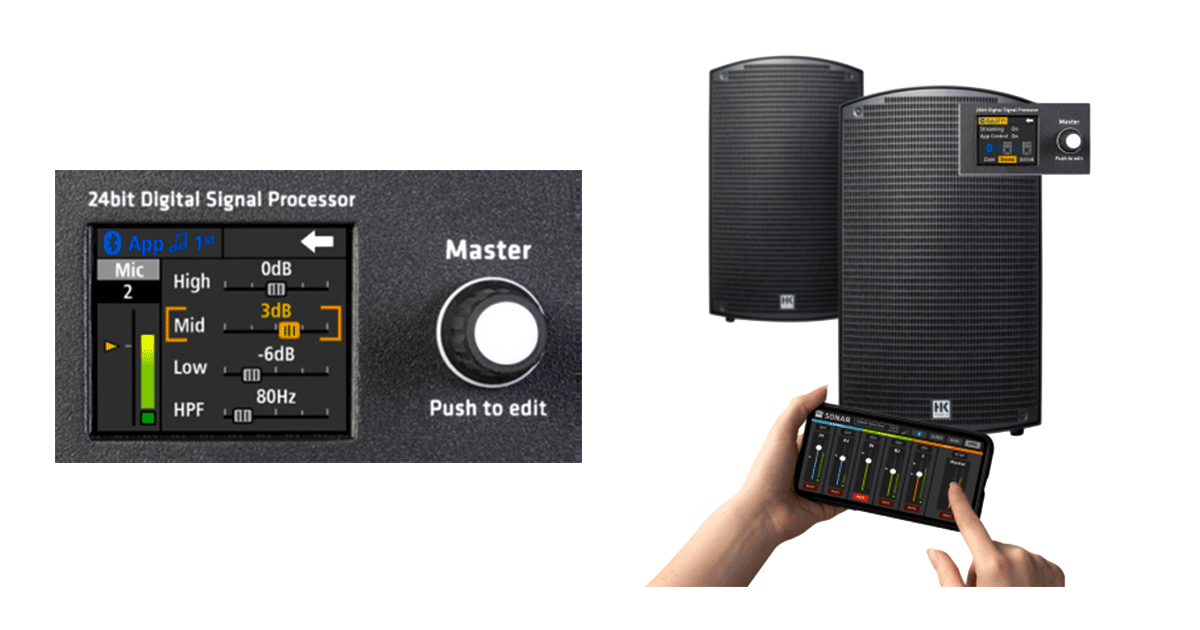 Monitor integrati e streaming bluetooth nei diffusori HK Audio Sonar