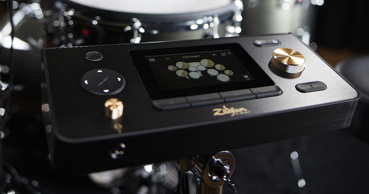 E-VAULT DRUM MODULE that drives the Zildjian Gold EX