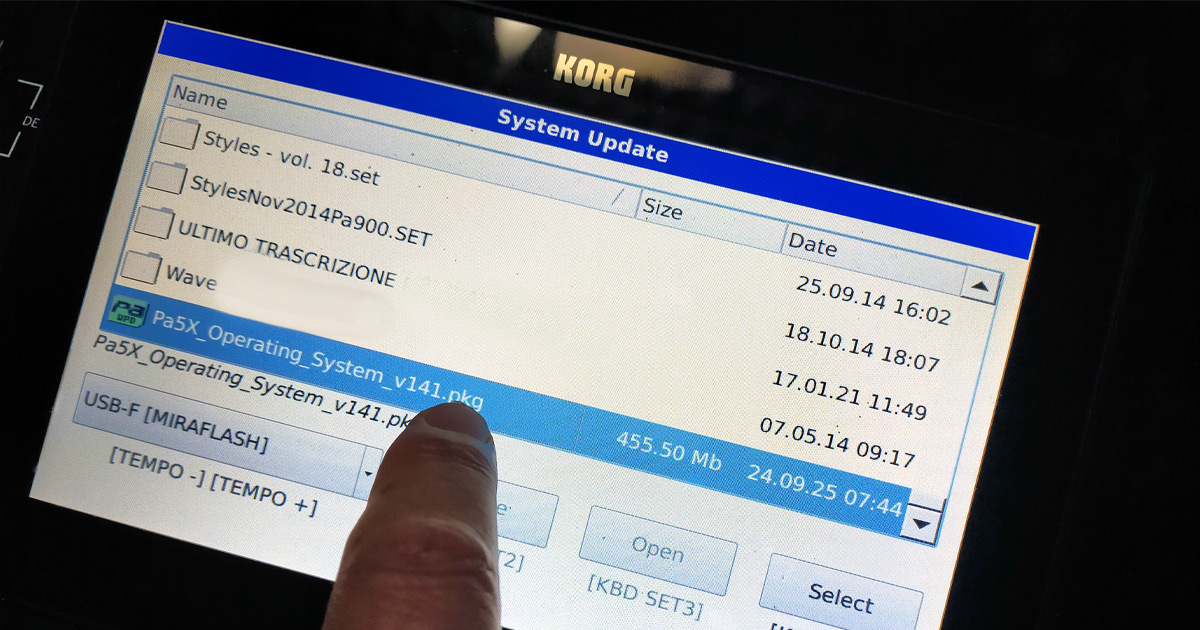 “KORG pubblica una nuova versione del sistema operativo per Pa5X: Rel. 1.4.1. Offrendo con questo importante aggiornamento una rapida soluzione ad alcune problematiche introdotte dal precedente OS.