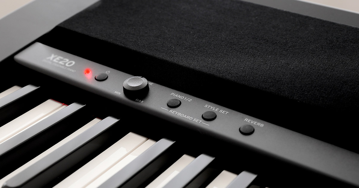 KORG XE20 partner ideale per lo studio grazie agli ottimi suoni di piano e alla tastiera dal tocco solido e consistente 