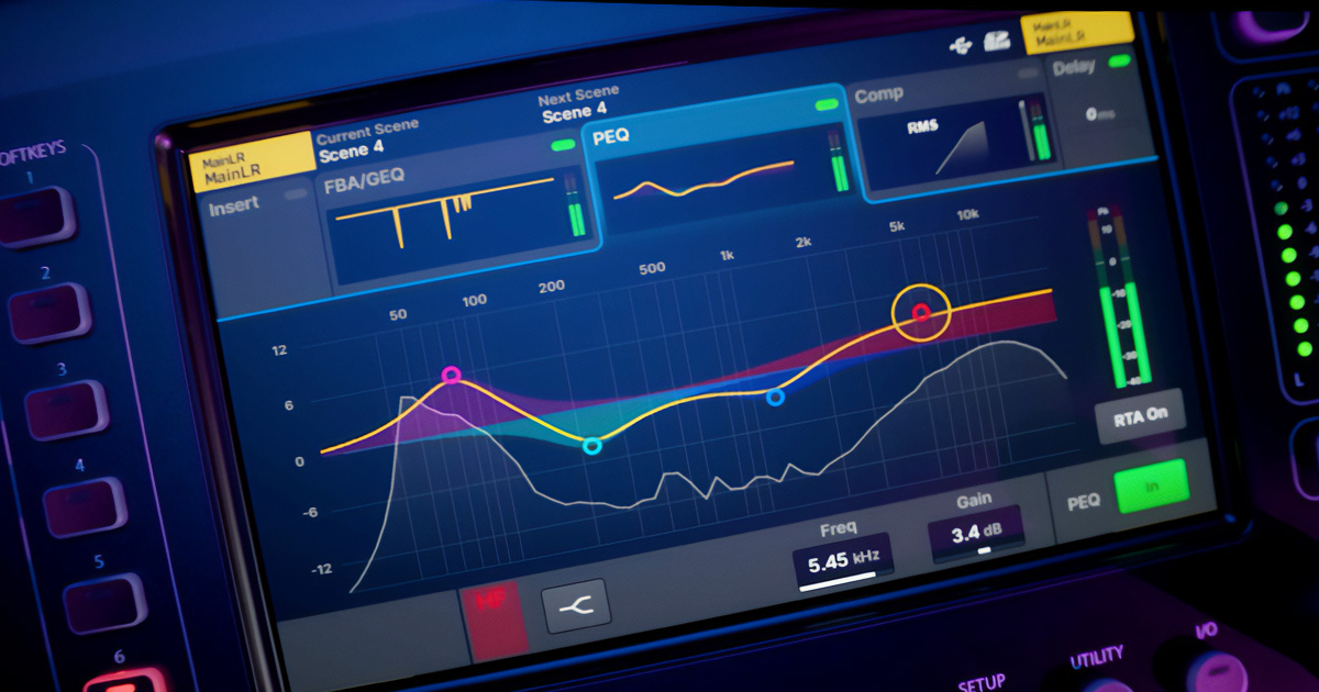 Allen & Heath Qu: l'equalizzatore parametrico nella nuova interfaccia utente semplificata, basata su Touchscreen da 7