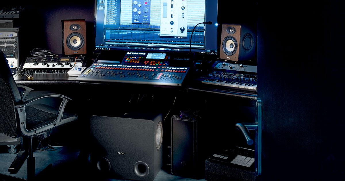 Focal Sub One, un subwoofer per lo studio di registrazione, mixaggio e mastering. 200W RMS, due coni Slatefiber da 20 cm
