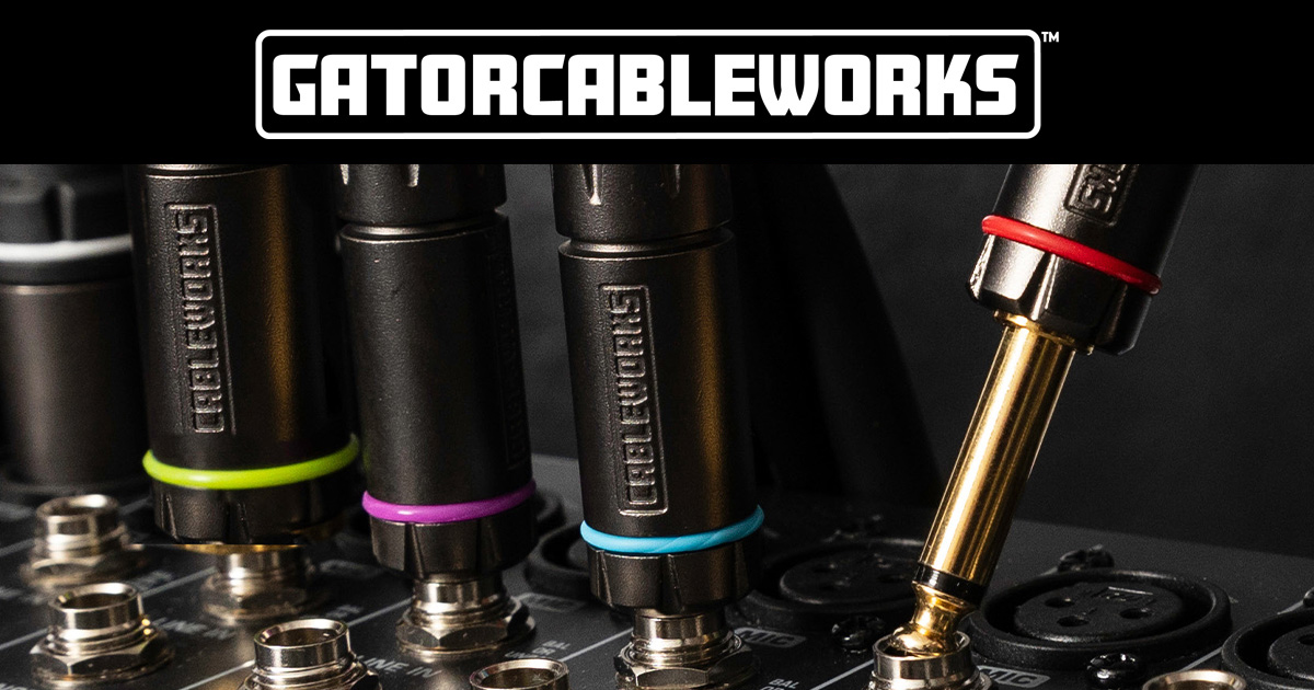 Gator Cableworsk è un marchio della famiglia Gator che realizza cavi creati da musicisti per musicisti e professionisti, dotati di conduttori e connettori di alta qualità e sistemi brevettati o in attesa di brevetto. Cableworks è distribuito in Italia da Algam Eko.
