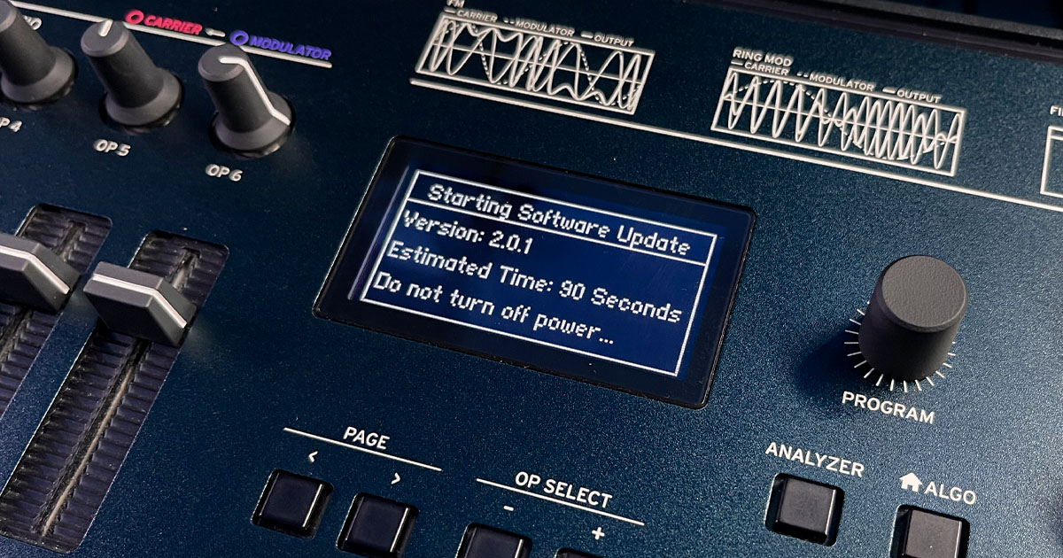 Aggiornamento firmware 2.0.1 per il synth Korg Opsix, vari miglioramenti e risoluzioni di bug che rendono più stabile il tuo sintetizzatore digitale Korg