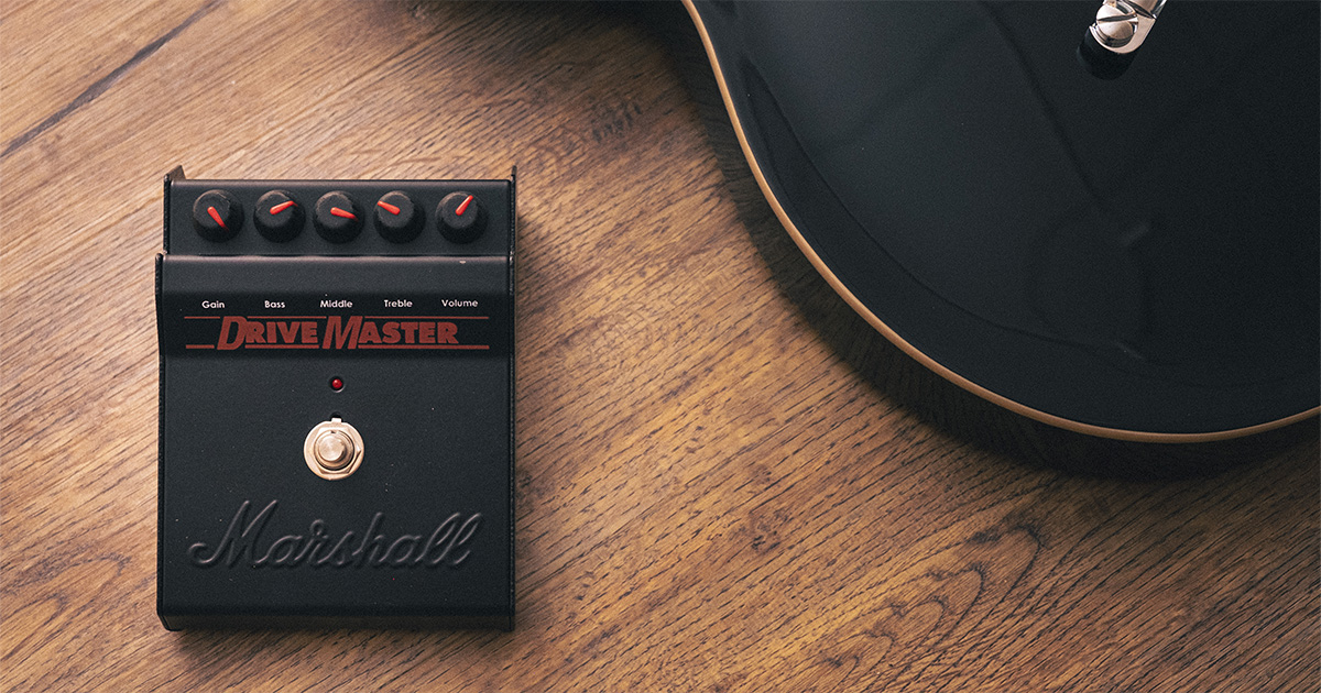 Il Drivemaster è un pedale in grado di offrire sonorità overdrive morbidi tipici del blues o distorsioni brillanti e taglienti. Questo, come gli altri pedali reissue, viene realizzato in UK nella stessa fabbrica che produce amplificatori Marshall da oltre 60 anni.
