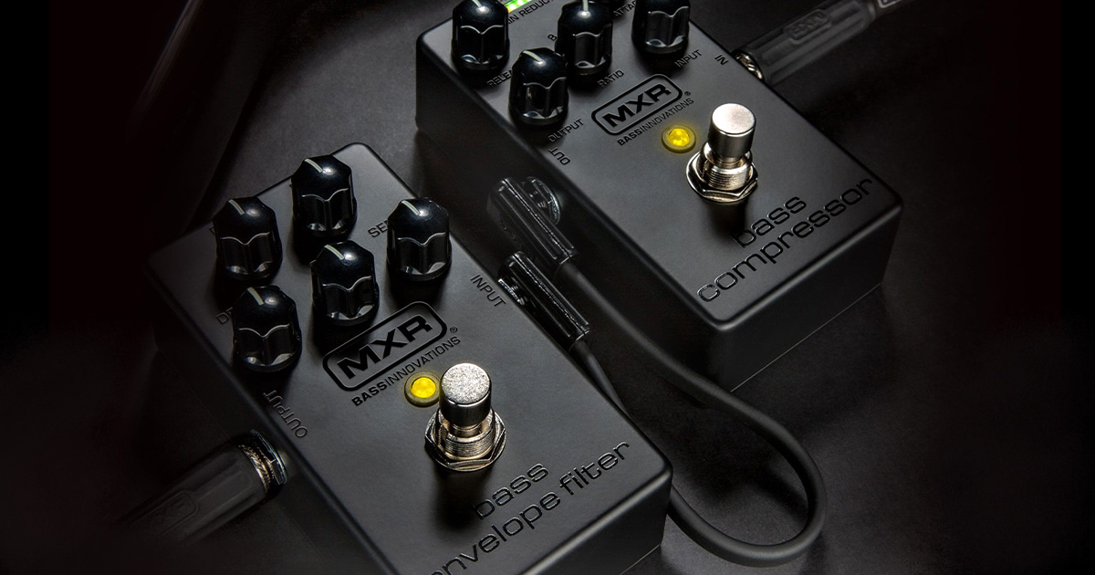 La linea MXR Bass Innovations offre la stessa qualità e affidabilità ai bassisti, con una serie di preamp, compressori, distorsioni ed effetti.