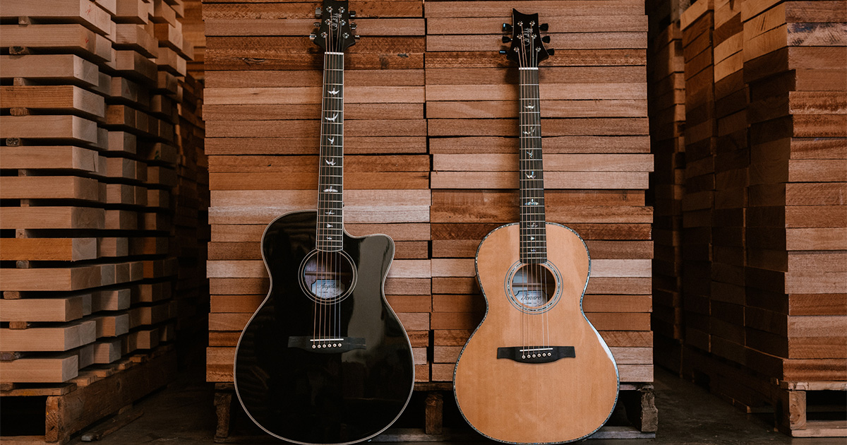 Il catalogo di chitarre acustiche PRS offre modelli con diverse forme, tutti che condividono il bracing ibrido X/Classical progettato da PRS che le rende estremamente risonanti.