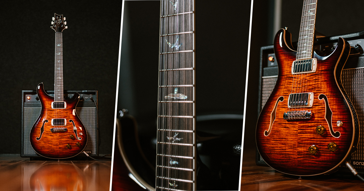 Gli aggiornamenti estetici coinvolgono anche il modello SE Hollowbody II Piezo, con le chiavette Wing e le plastiche arrotondate come quelle montate sui modelli americani.