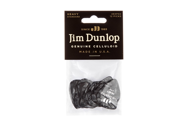 Dunlop - 483P#02 Black Perloid - Heavy