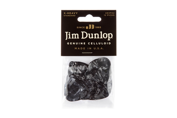 Dunlop - 483P#02 Black Perloid - Extra Heavy