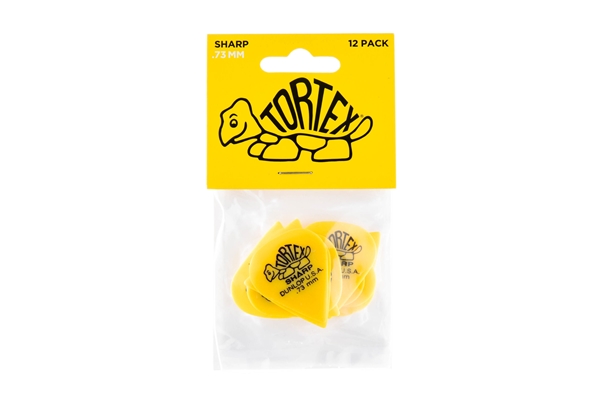 Dunlop 412P Tortex Sharp Yellow .73