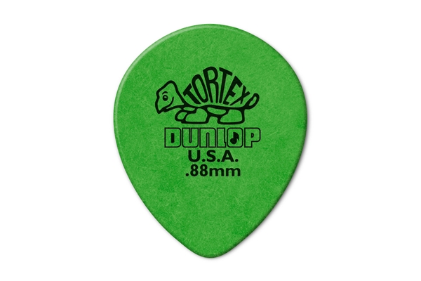 Dunlop 413R Tortex Tear Drop Green .88