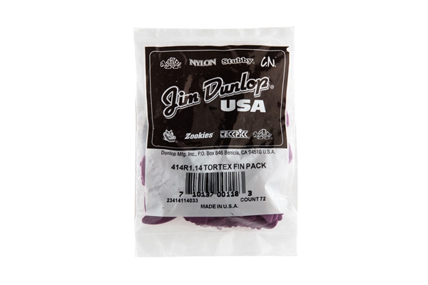 Dunlop - 414R Tortex Fin Purple 1.14