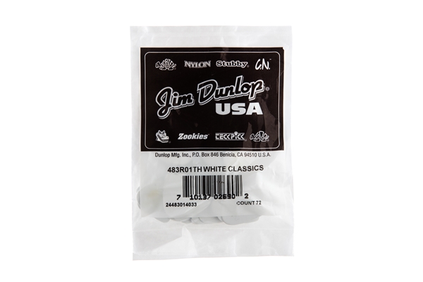 Dunlop - 483R#01 White Classic - Thin
