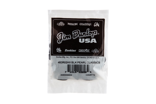 Dunlop - 483R#02 Black Perloid - Heavy