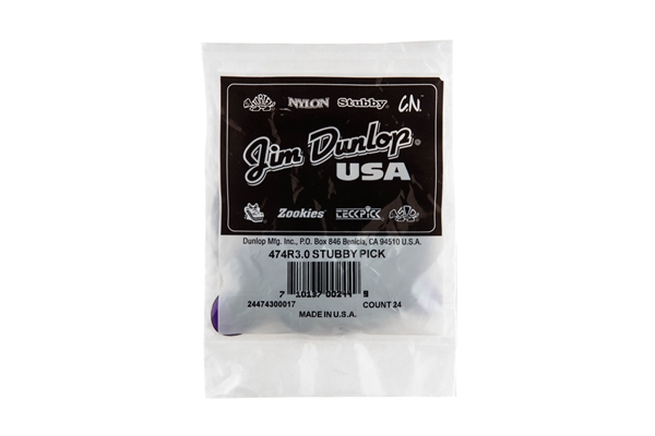 Dunlop - 474R3.0 Stubby Jazz 3.0mm