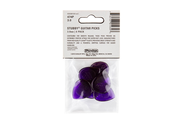 Dunlop - 474P3.0 Stubby Jazz 3.0mm