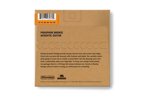 Dunlop - DAP1048 Acoustic Phosphor Bronze, Extra Light Set/6