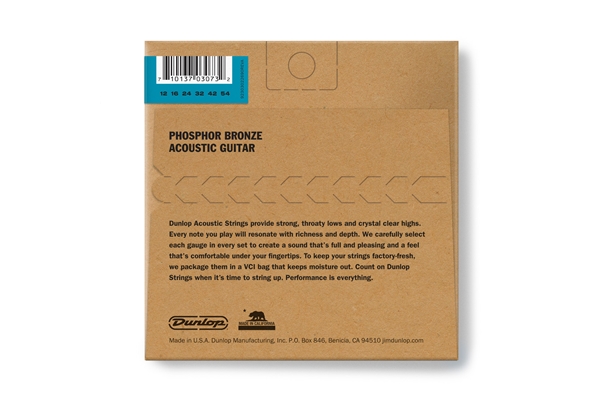 Dunlop - DAP1254 Acoustic Phosphor Bronze, Light Set/6