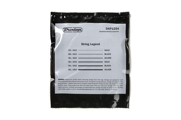 Dunlop - DAP1254 Acoustic Phosphor Bronze, Light Set/6