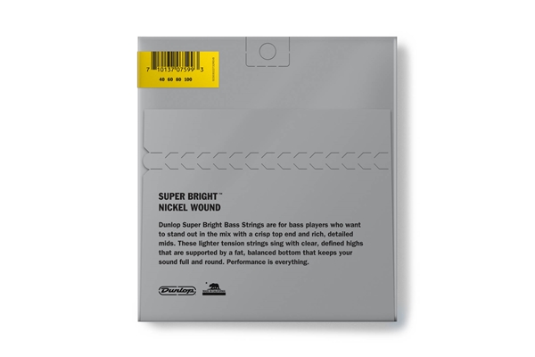 Dunlop - DBSBN40100 Super Bright Nickel Wound, Light Set/4