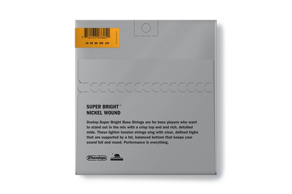 Dunlop - DBSBN40120 Super Bright Nickel Wound, Light Set/5