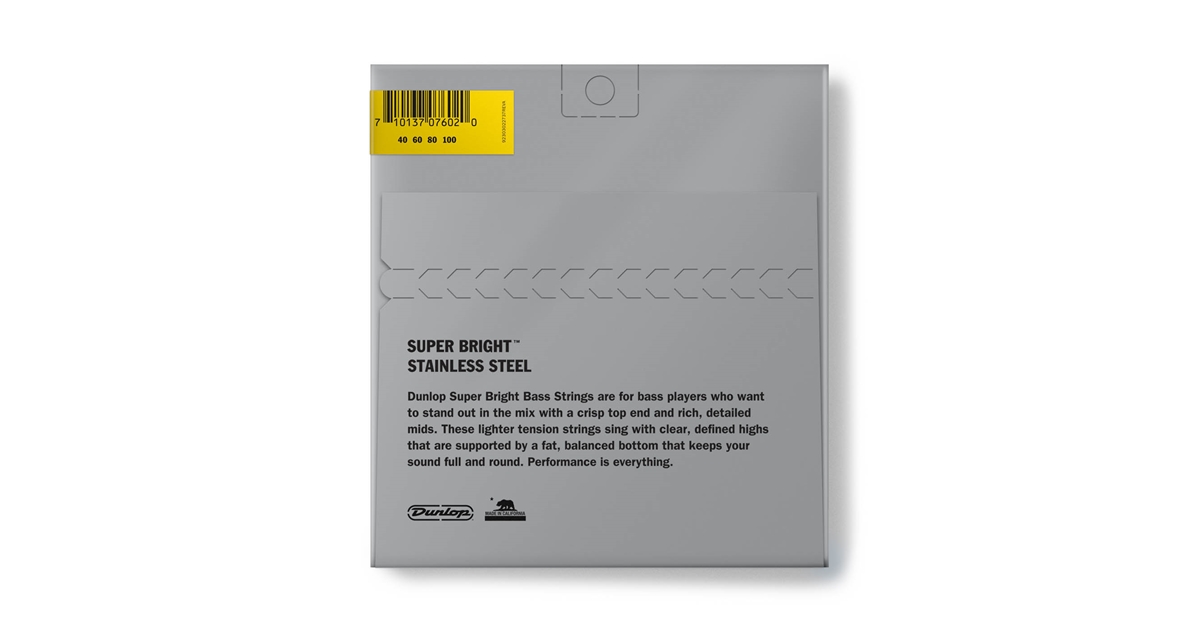 Dunlop DBSBS40100 Super Bright Stainless Steel, Light Set/4