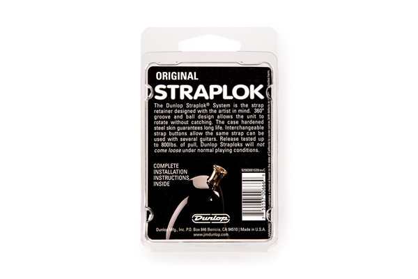Dunlop - SLS1102BR Straplok Original Strap Retainer System, Brass