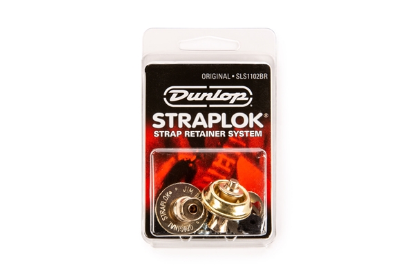 Dunlop - SLS1102BR Straplok Original Strap Retainer System, Brass