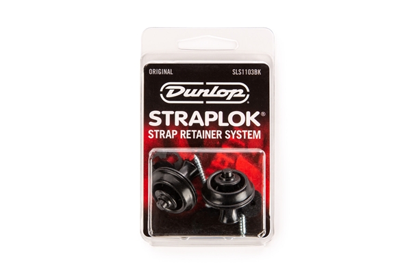 Dunlop - SLS1103BK Straplok Original Strap Retainer System, Black