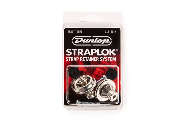 Dunlop - SLS1501N Straplok Traditional Strap Retainer System, Nickel