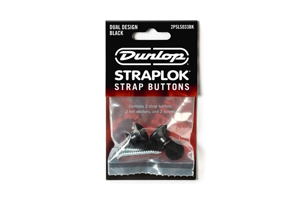 Dunlop - 2PSLS033BK Straplok Dual Button Black