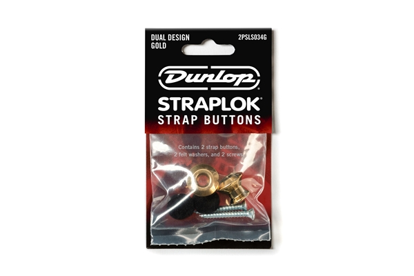 Dunlop - 2PSLS034G Straplok Dual Button Gold