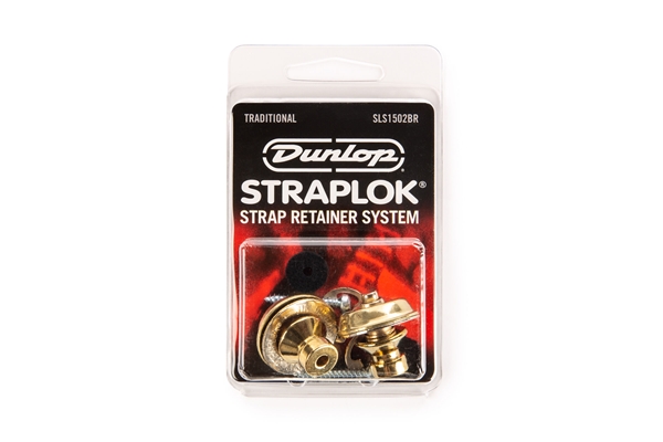 Dunlop - SLS1502BR Straplok Traditional Strap Retainer System, Brass
