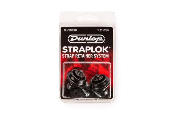 Dunlop - SLS1503BK Straplok Traditional Strap Retainer System, Black