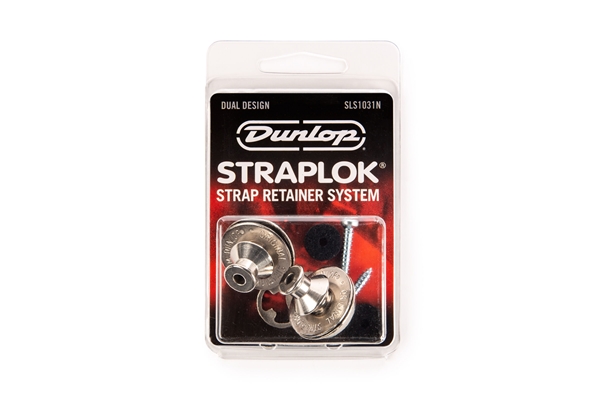 Dunlop SLS1031N Straplok Dual Design Strap Retainer System, Nickel